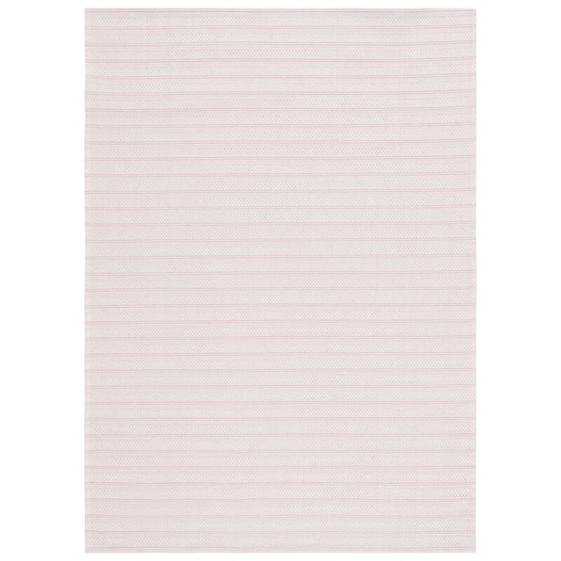 Martha Stewart by SAFAVIEH Unnie Stripe Cotton Rug - 8' x 10' - Pink/Ivory