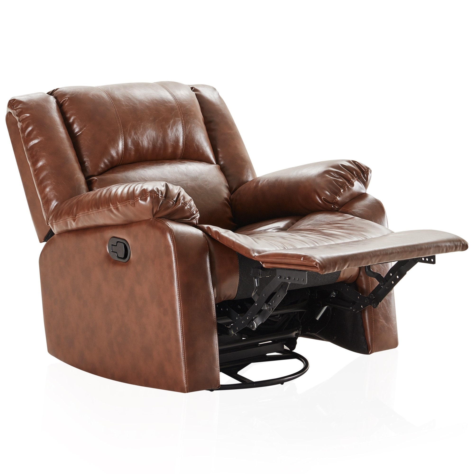 Shop Black Friday Deals On Belleze Rocker And Swivel Glider Recliner Chair Faux Leather Standard Overstock 22163190