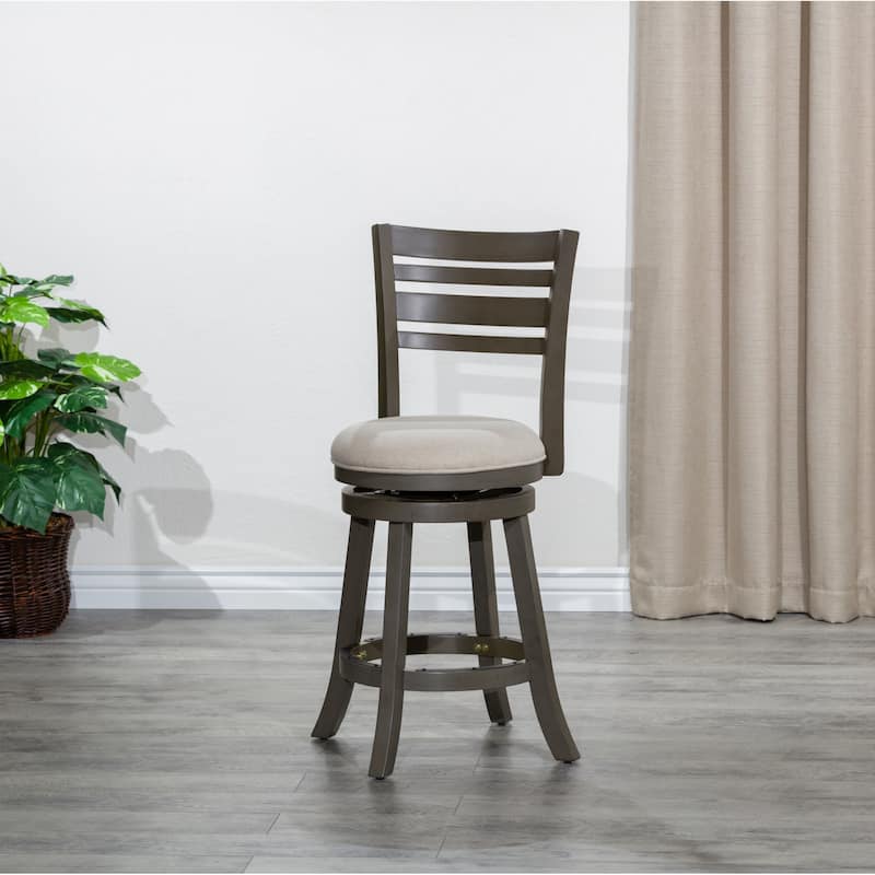 DTY Indoor Living Granby 4-Slat Back Swivel Stool