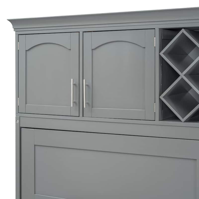Queen Murphy Bed with Top Cabinets