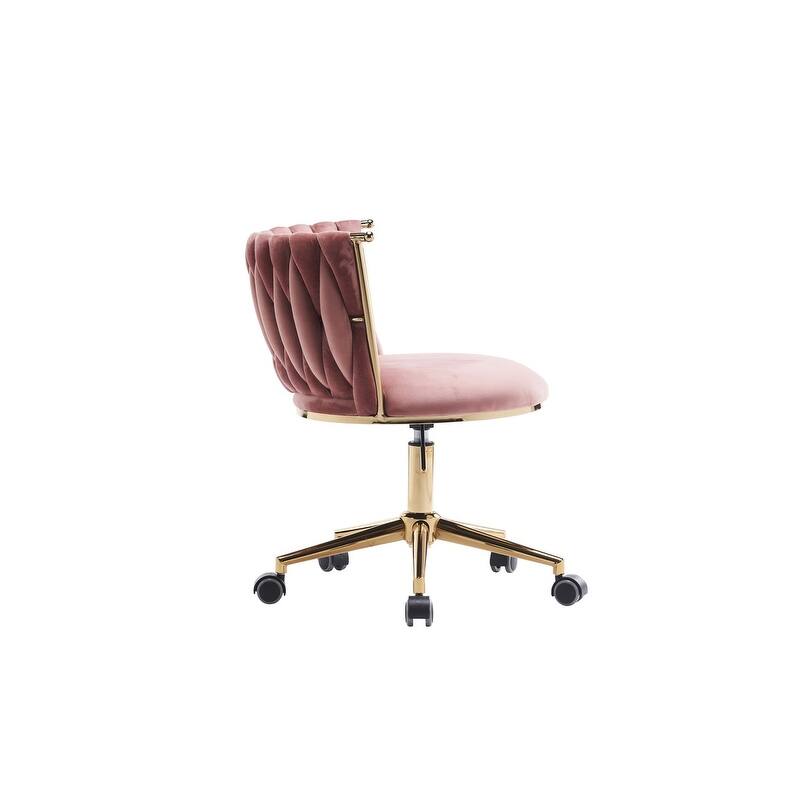 Modern/Luxury Upholstered Adjustable Swivel Office Chair with Wheels