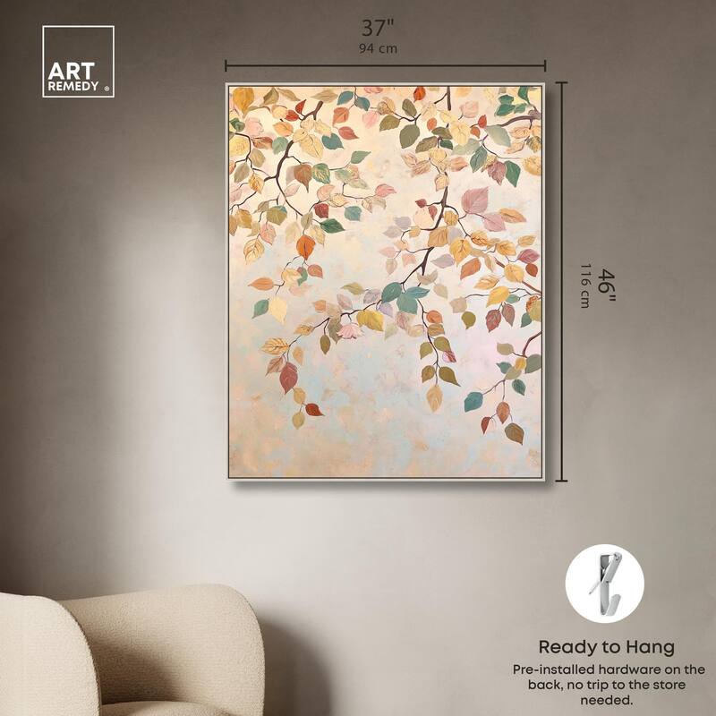 Leaf Swirl Canvas by Art Remedy