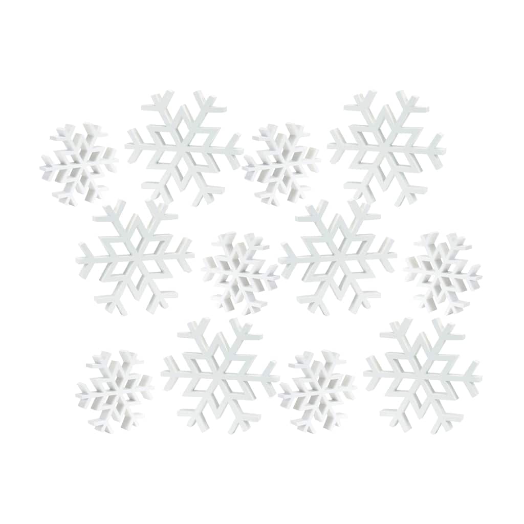 Wooden Snowflake (Set of 12)