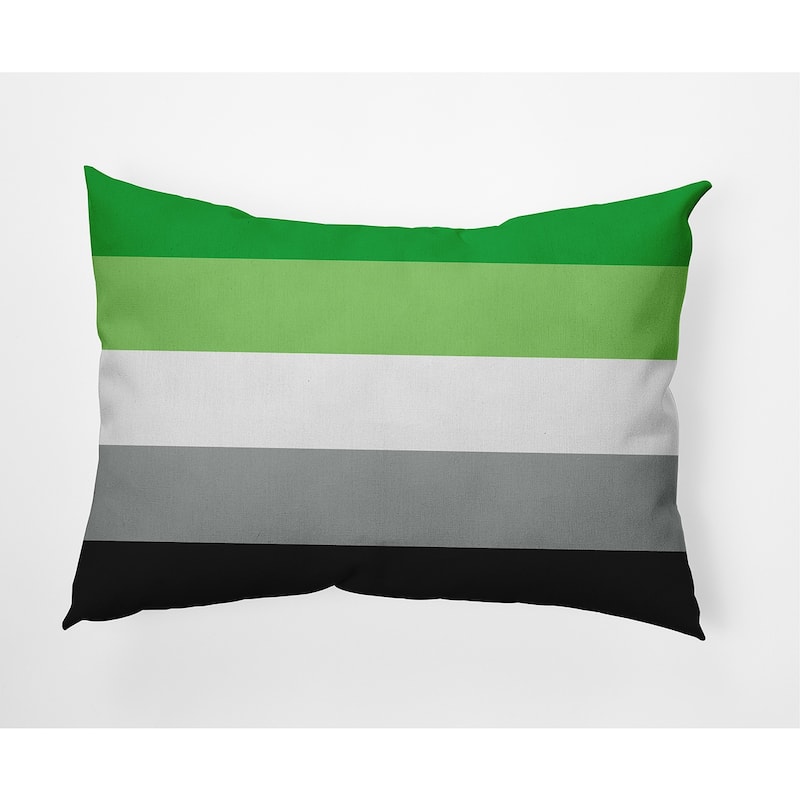 Pride Flag Outdoor Throw Pillow - 14" x 20" - Aromantic