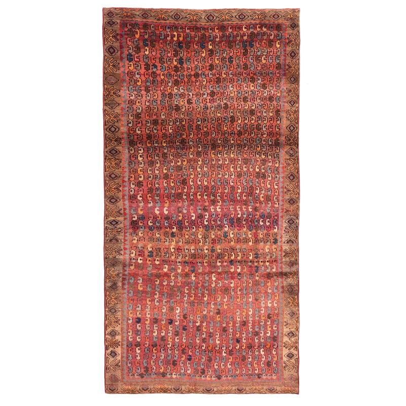 ECARPETGALLERY Hand-knotted Melis Light Red Wool Rug - 4'7 x 9'2
