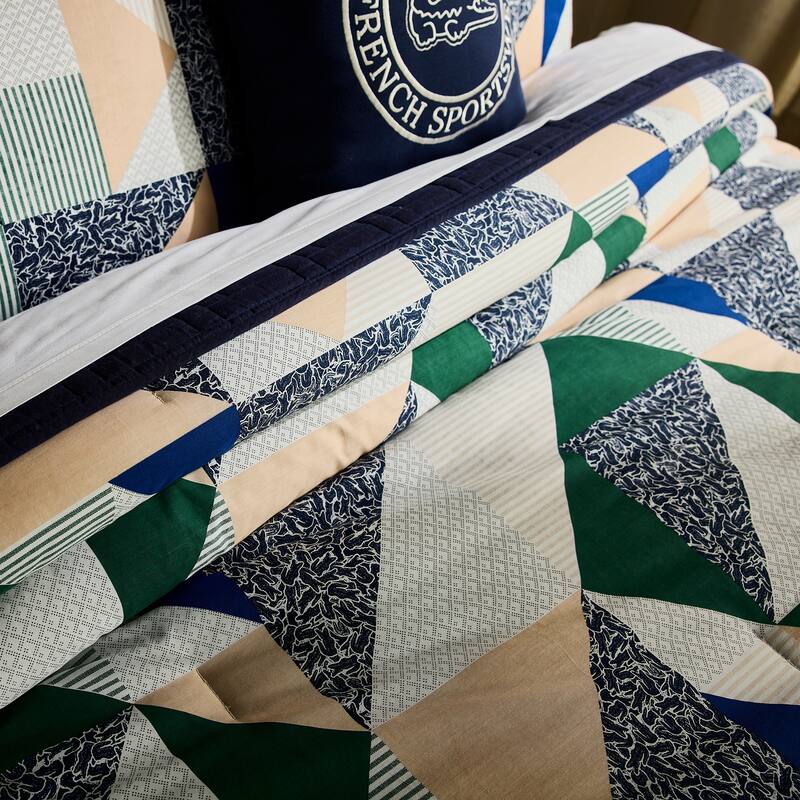 Lacoste Signature Cotton 3-Piece Comforter Set
