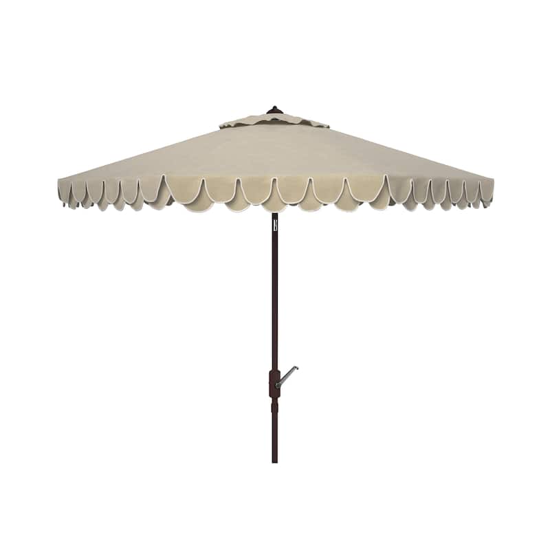 SAFAVIEH Outdoor Vilborg Valance 11Ft Round Umbrella