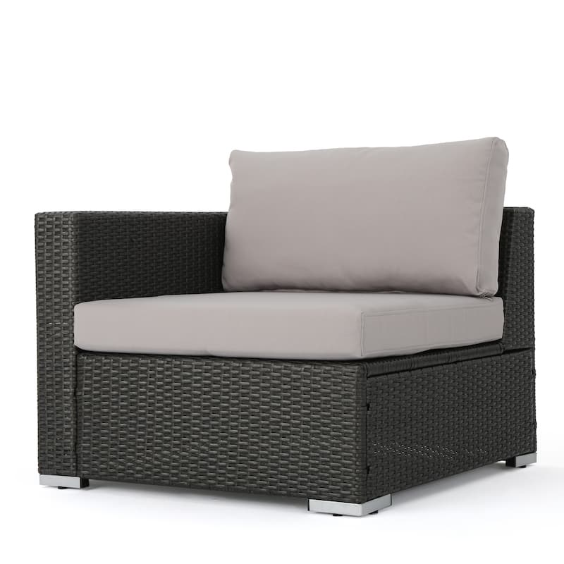 Roomfitters Wicker Lounge Chair with Cushions for Comfortable Outdoor Seating, Stylish Patio Furniture with Durable Frame