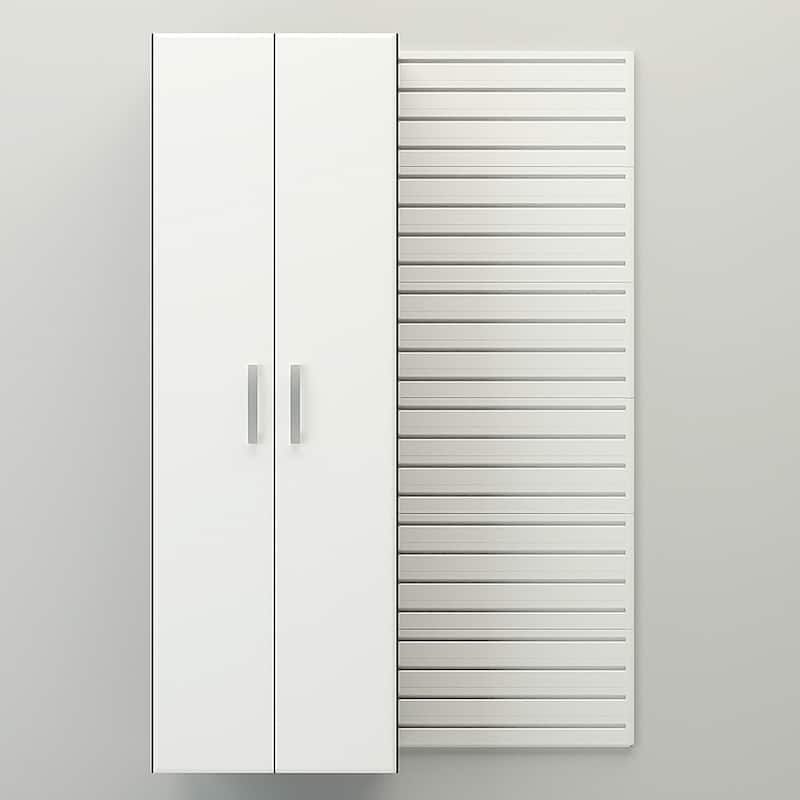 4 Piece Slatwall Panel, Cabinet Storage Set
