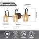 preview thumbnail 29 of 28, ExBrite Modern Rose Gold 3/4-light Bathroom Dimmable Crystal Vanity Lights Wall Sconces