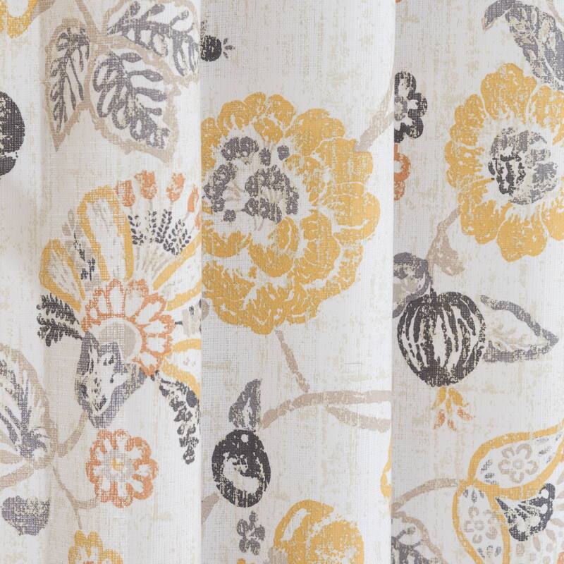 Porch & Den Summit Pointe Floral Pattern Grommet Top Panel