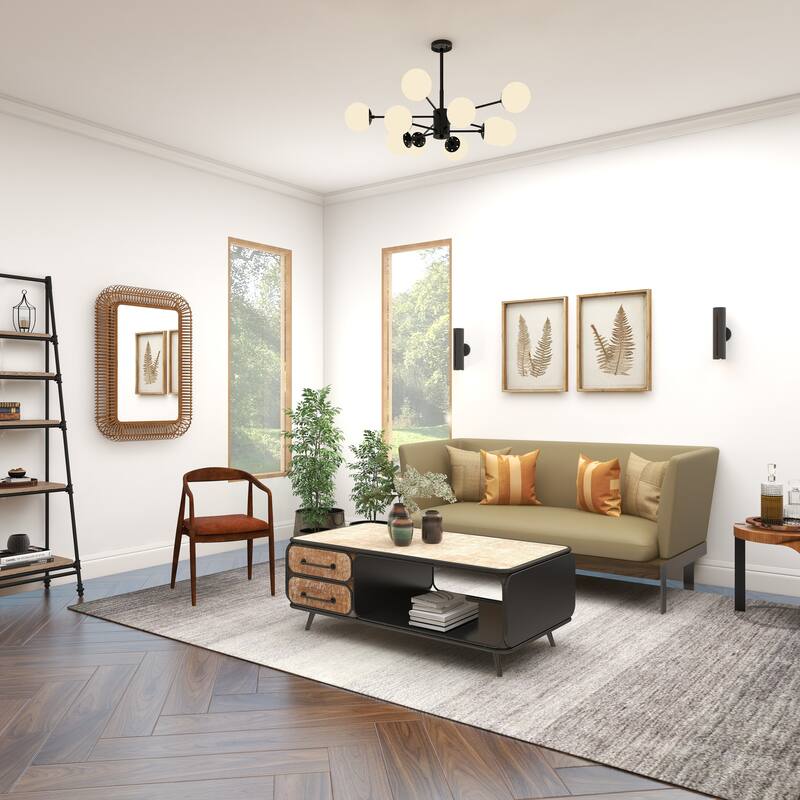 Brown Teak Wood Handmade Rounded Dining Chair with Leather Cushion - 20 x 21 x 32