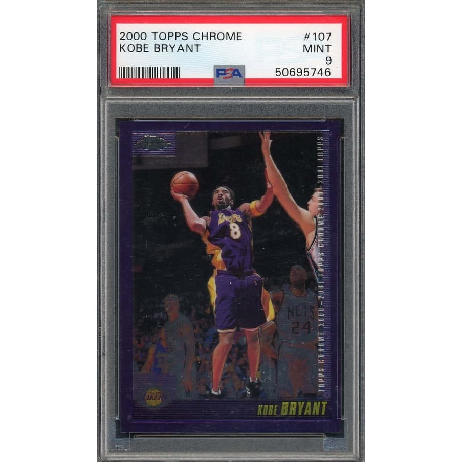 Kobe Bryant 2000 Topps Chrome Basketball Card #107 Graded PSA 9 MINT - Black - 8'6" x 11'6" - Overstock - 40995443 Kobe Bryant 2000 Topps Chrome Basketball Card #107 Graded PSA 9 MINT - Black - 8'6" x 11'6" - Overstock - 40995443