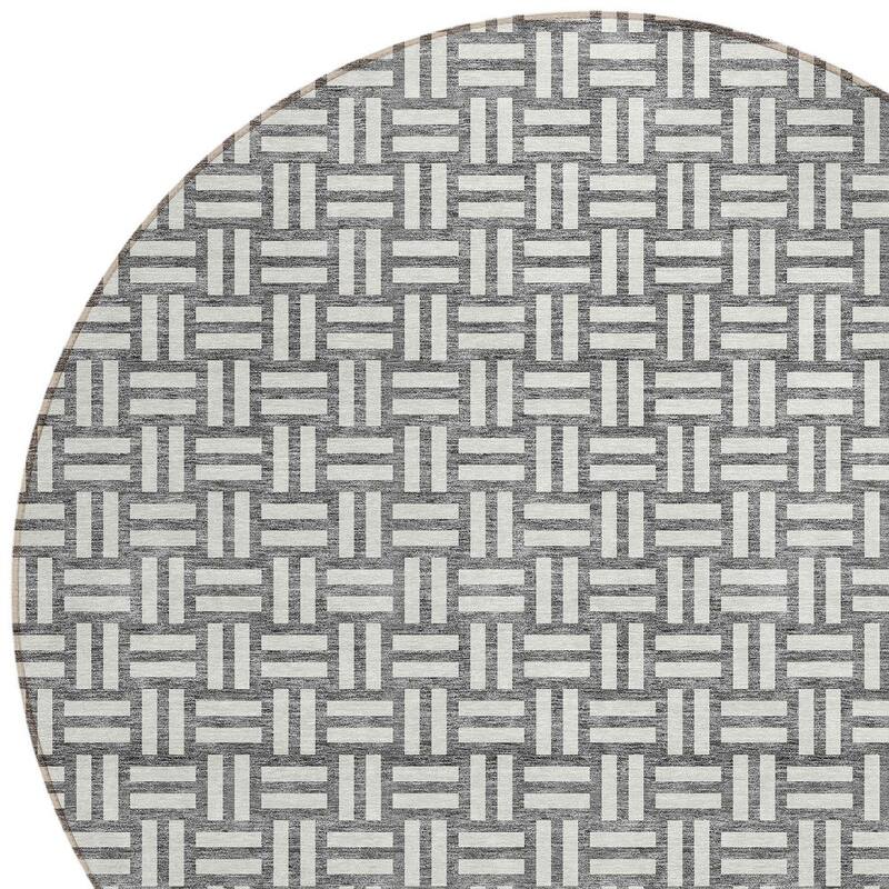 HomeRoots Geometric Transitional Rectangle Outdoor Rug