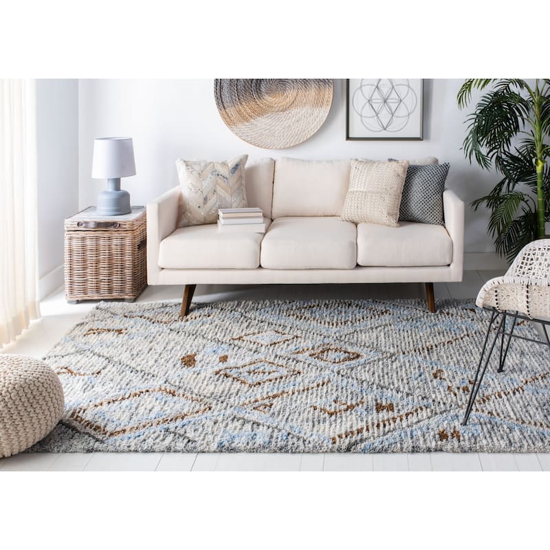 SAFAVIEH Handmade Casablanca Shag Synne Wool Rug