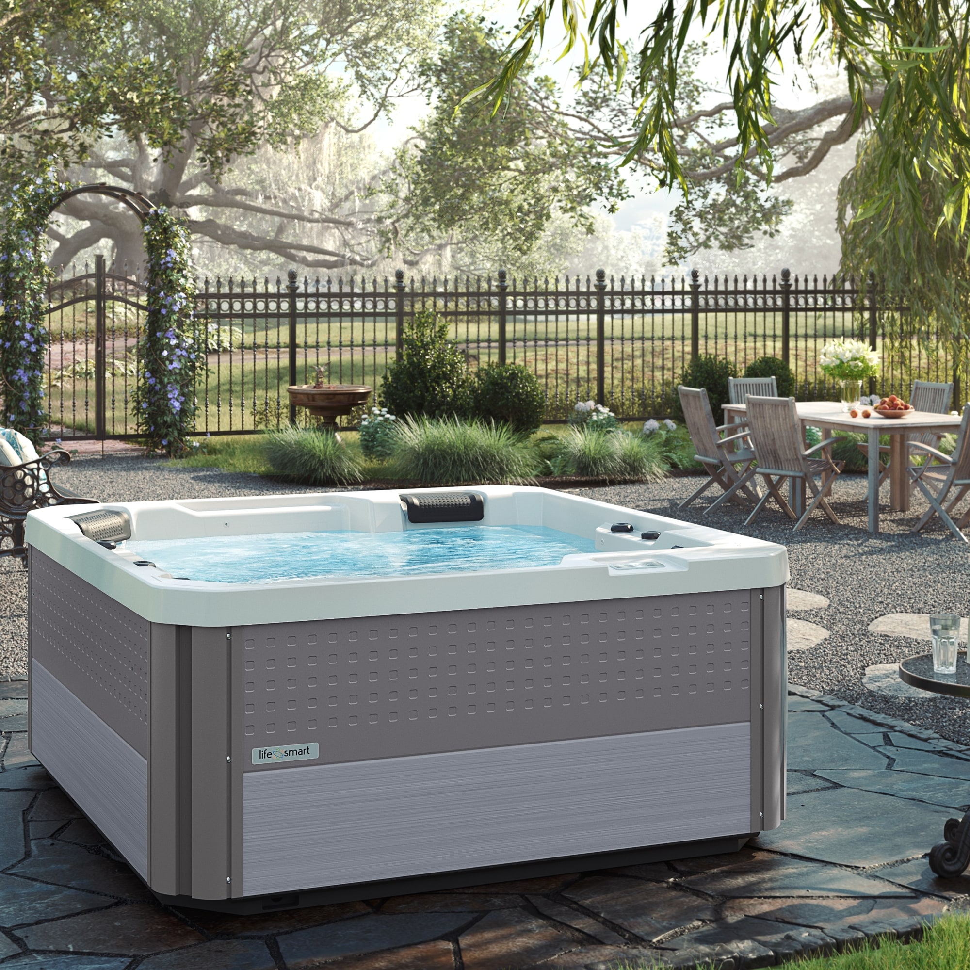 Lifesmart Acacia 5-Person 40-Jet 230V Acrylic Spa with Lounge