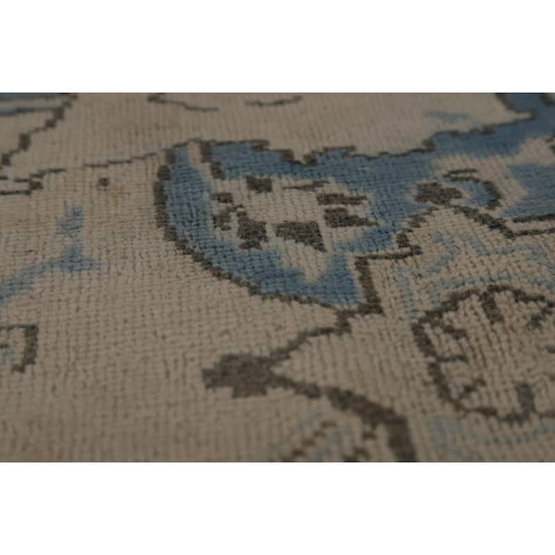 Tabriz Persian Vintage Area Rug Handmade Bedroom Wool Carpet - 9'7" x 12'7"