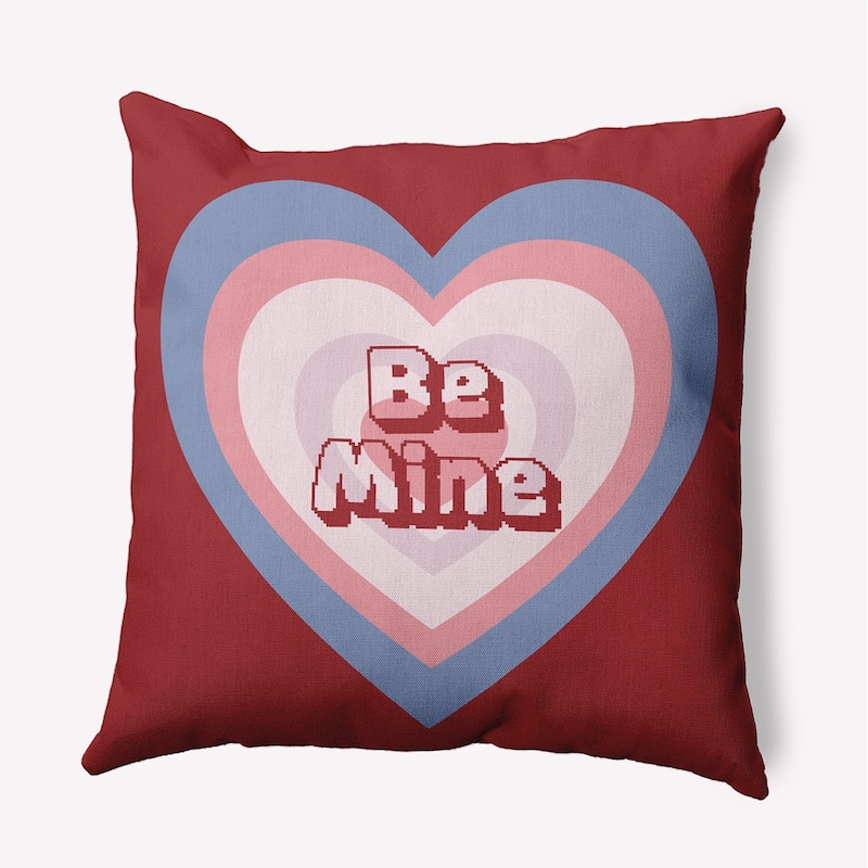 Be Mine Valentines Day Decorative Throw Pillow - 16" x 16" - Buddah