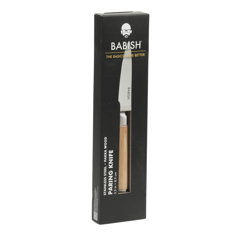 Babish 1.4116 German 3.5-inch Stainless Steel Paring Knife-Kitchen Knife for Peeling, Trimming & Prep Work,