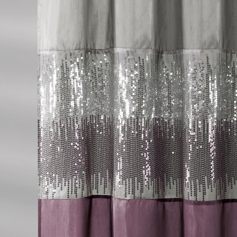Silver Orchid Gregor Abstract Night Sky Two-tone Shower Curtain