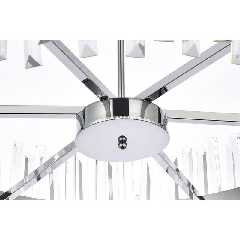 Indigo Home 36 inch crystal round chandelier light