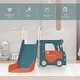 preview thumbnail 3 of 33, Kids Slide with Bus Play Structure, Freestanding Bus Toy with Slide for Toddlers, Bus Slide Set with Basketball Hoop