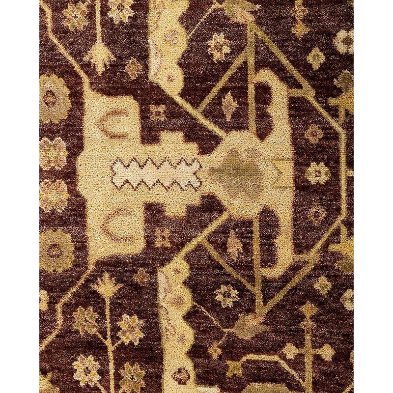 Oushak One-of-a-Kind Handmade Area Rug, Brown - 7' 8" x 10' 1"