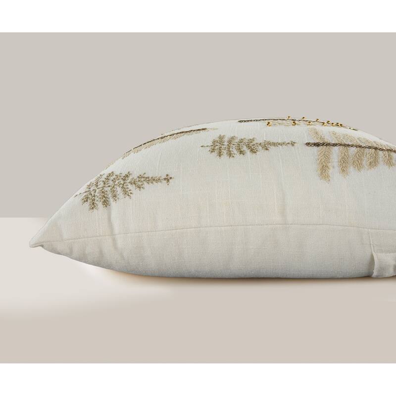 Rizzy Home Holiday Tree Embroidered Throw Pillow