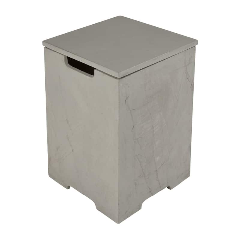 Elementi Plus Square Propane Tank Cover Hideaway Storage Box with with Removable Top - 15.9" x 15.9" x 24.9"
