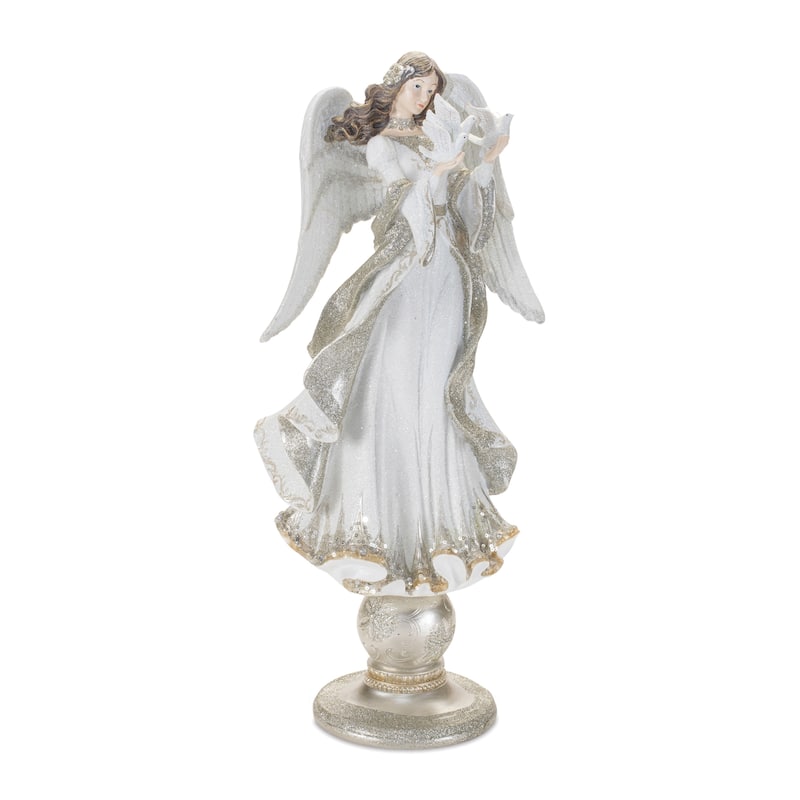 Holiday Angel Statue on Pedestal 20"H - N/A