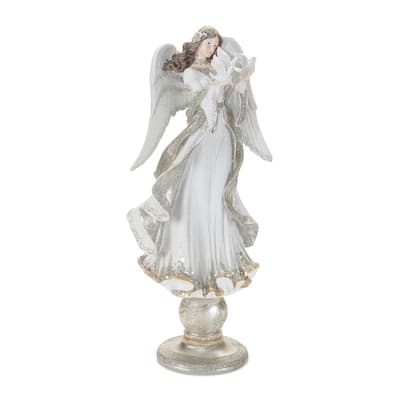 Holiday Angel Statue on Pedestal 20"H - N/A