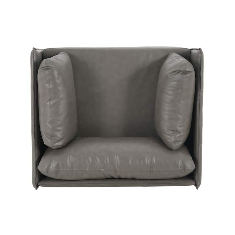 Daphne Faux Leather Lounge Chair by Christopher Knight Home