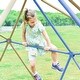 preview thumbnail 7 of 7, 10 ft Kids Climbing Dome with Canopy and Playmat for Backyard Fun - 120"L x 94.44"W x 120"H