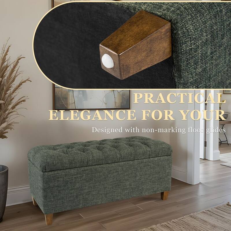 Porch & Den Charenton Tufted Storage Bench