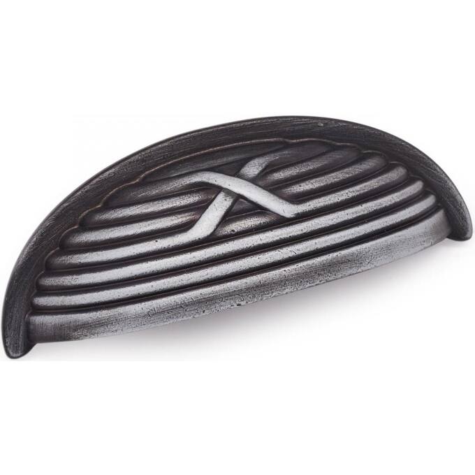 RK International CF 956 Lines and Crosses 3" Center to Center Solid - Distressed Nickel