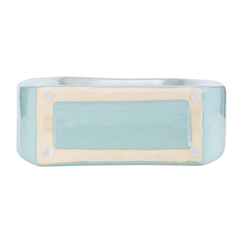 Sagebrook Home Modern Coastal Cut Out Ceramic Bud Vase