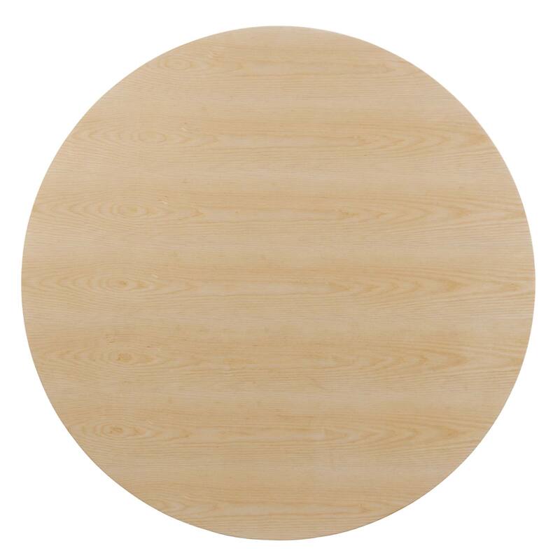 Lippa 60" Round Wood Grain Dining Table - Oak