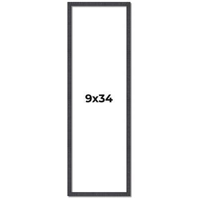 9x34 Frame Brown Solid Wood Picture Frame - Complete Modern Photo
