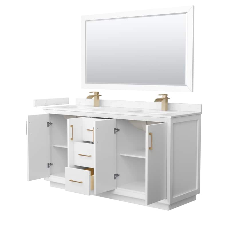 Wyndham Collection WCF414166D-VCA-UNSM58 Strada 66" Free Standing