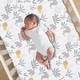 preview thumbnail 2 of 4, Lambs & Ivy Jungle Adventure 100% Cotton Baby/Toddler Fitted Crib Sheet - White