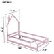 preview thumbnail 4 of 7, Twin Size Montessori Floor Bed with Fences, Wood Twin Kids Bed Frame