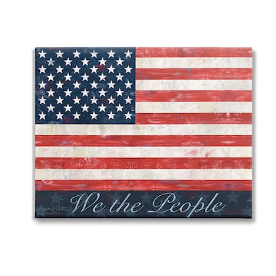 Stupell We The People Flag Canvas Wall Art Design By Annie LaPoint
