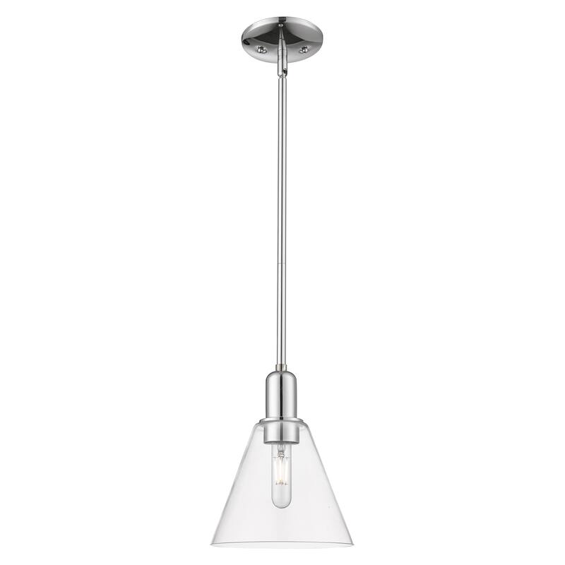 Innovations Lighting Endless Possibilities Arcadia - Berkshire Glass - 1 Light 8" Stem Hung Mini Pendant - Clear/Polished Chrome