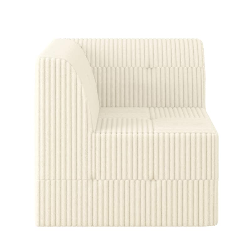130.3" U-Shaped Corduroy Modular Sectional Sofa with Sleeper