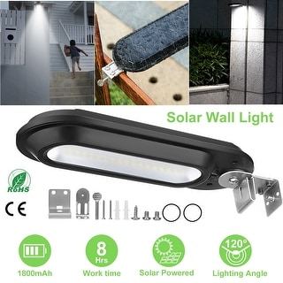 Solar Wall Light Outdoor 18 LEDs Dusk to Dawn Fence Lamps