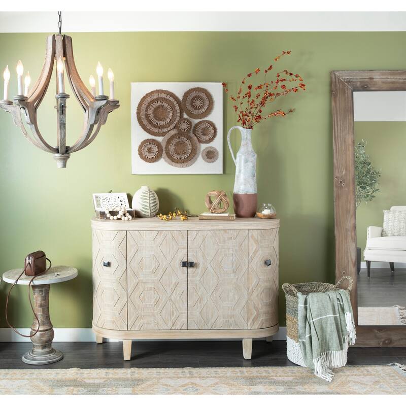 Ceramic Leaf Vase - Beige - Roche River Decor