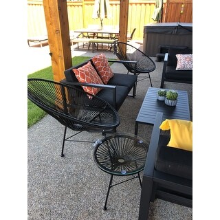 Sarcelles Modern Wicker Patio Chairs by Corvus (Set of 2)