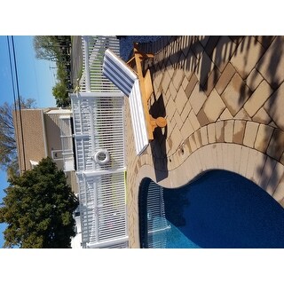 Safavieh Outdoor Living Newport Grey/ White Stripe  Cart-Wheel Adjustable Chaise Lounge Chair - 27.6" x 78.7" x 14.2"