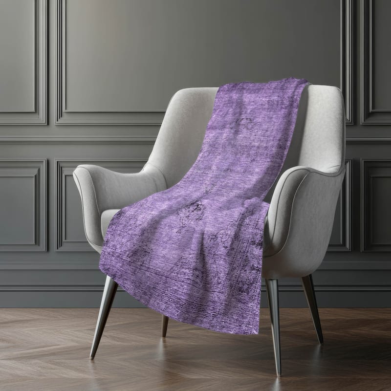 Premium Machine Washable Vintage Traditional Sherpa Throw Blanket