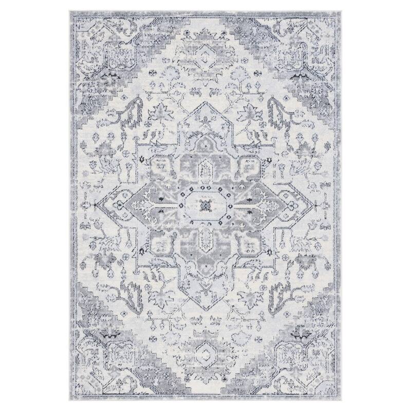 SAFAVIEH Tulum Gusti Boho Rug - 5'5" x 7'7" - Ivory Grey/Light Grey